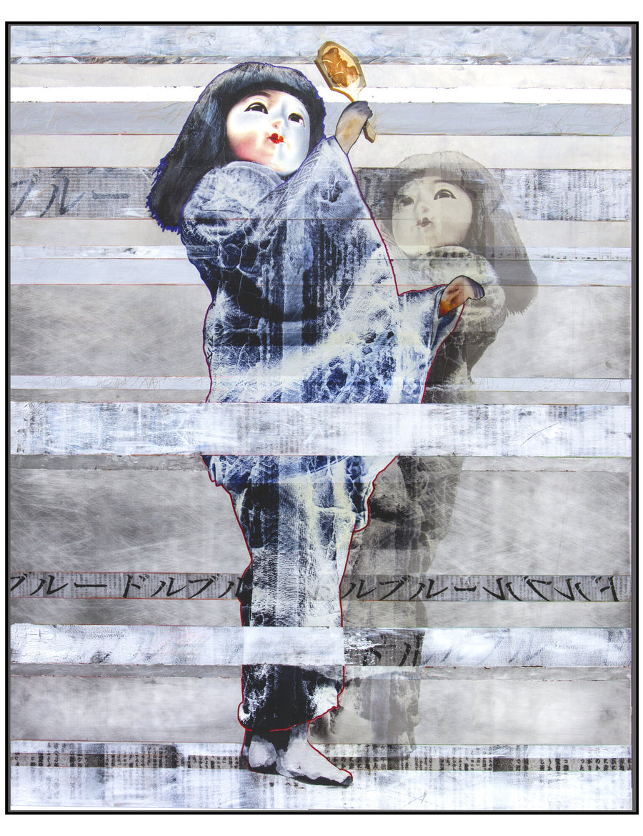 Blue Doll with Mirror