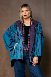 Kantha Hoodie Poncho