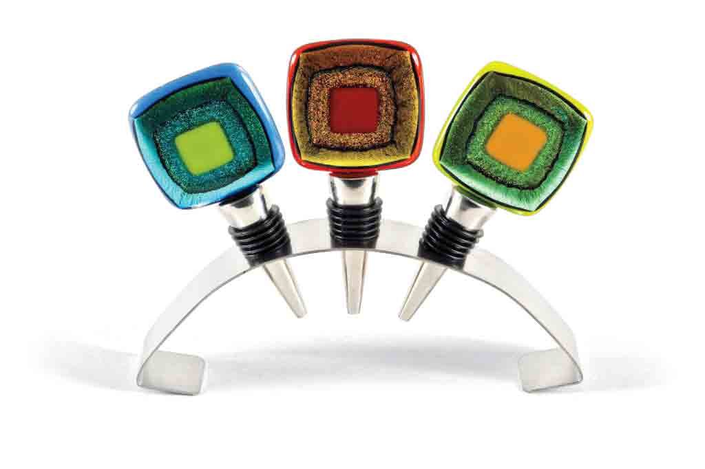 left to right: Cobalt, red, green