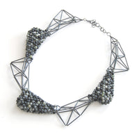 Black & Gray Sawtooth Necklace