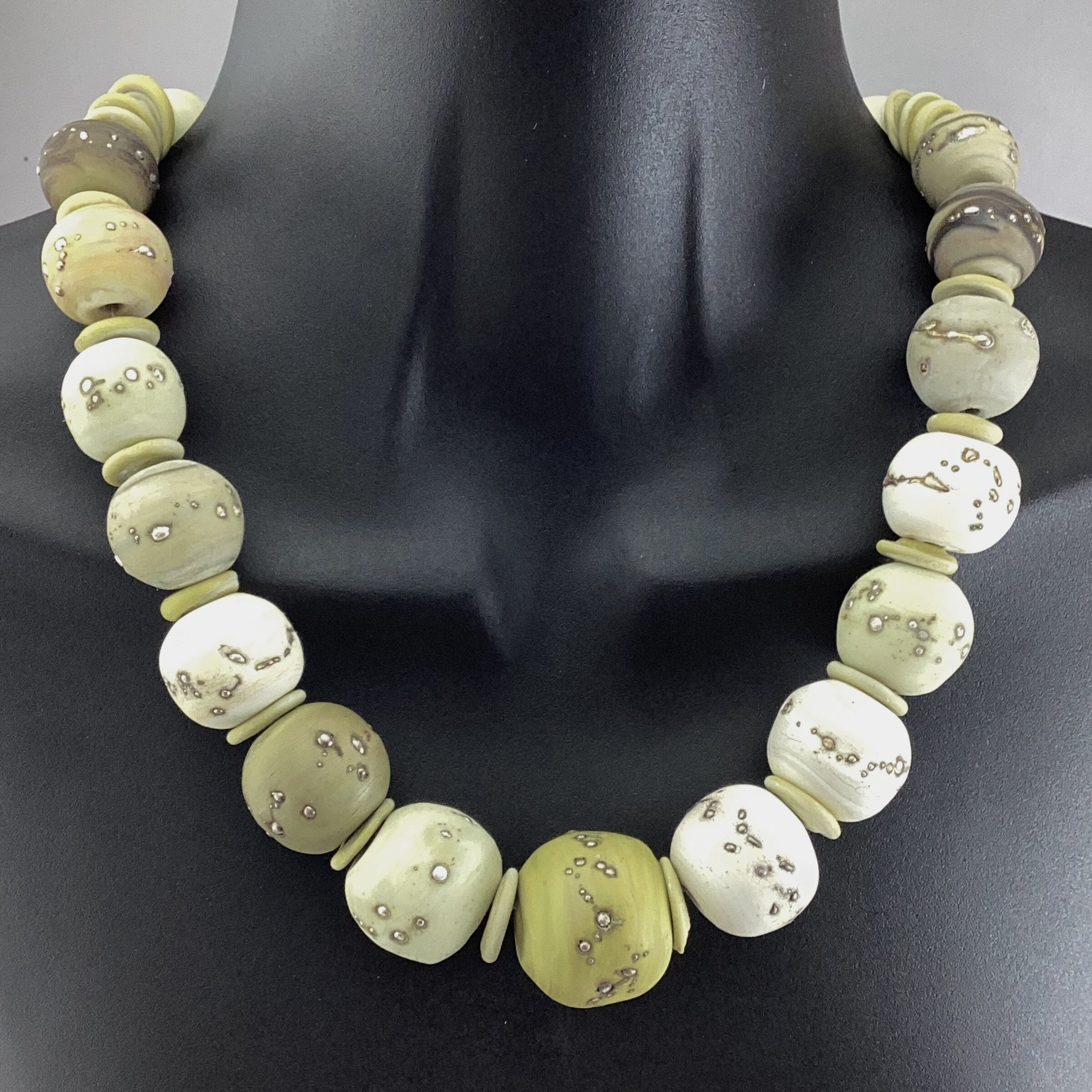 Light Planetoid Bead Necklace VI