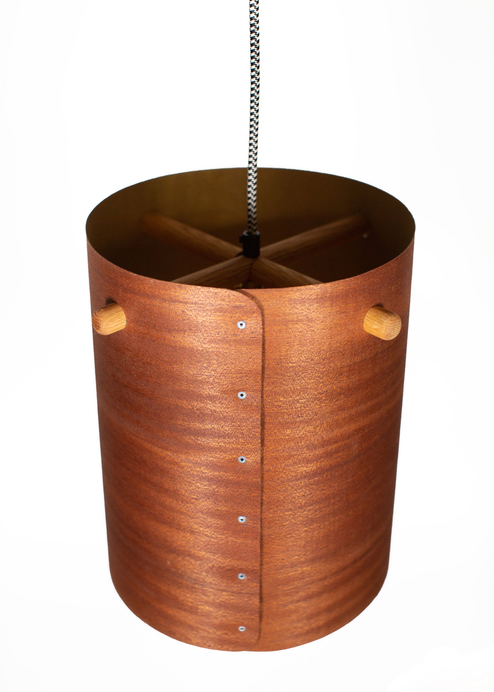 Drum Pendant Lamp in Small, Sapele