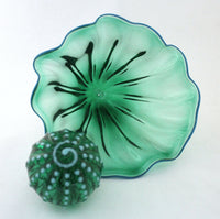 Sea Green Ocean Fan with Kelp Green Urchin Ball
