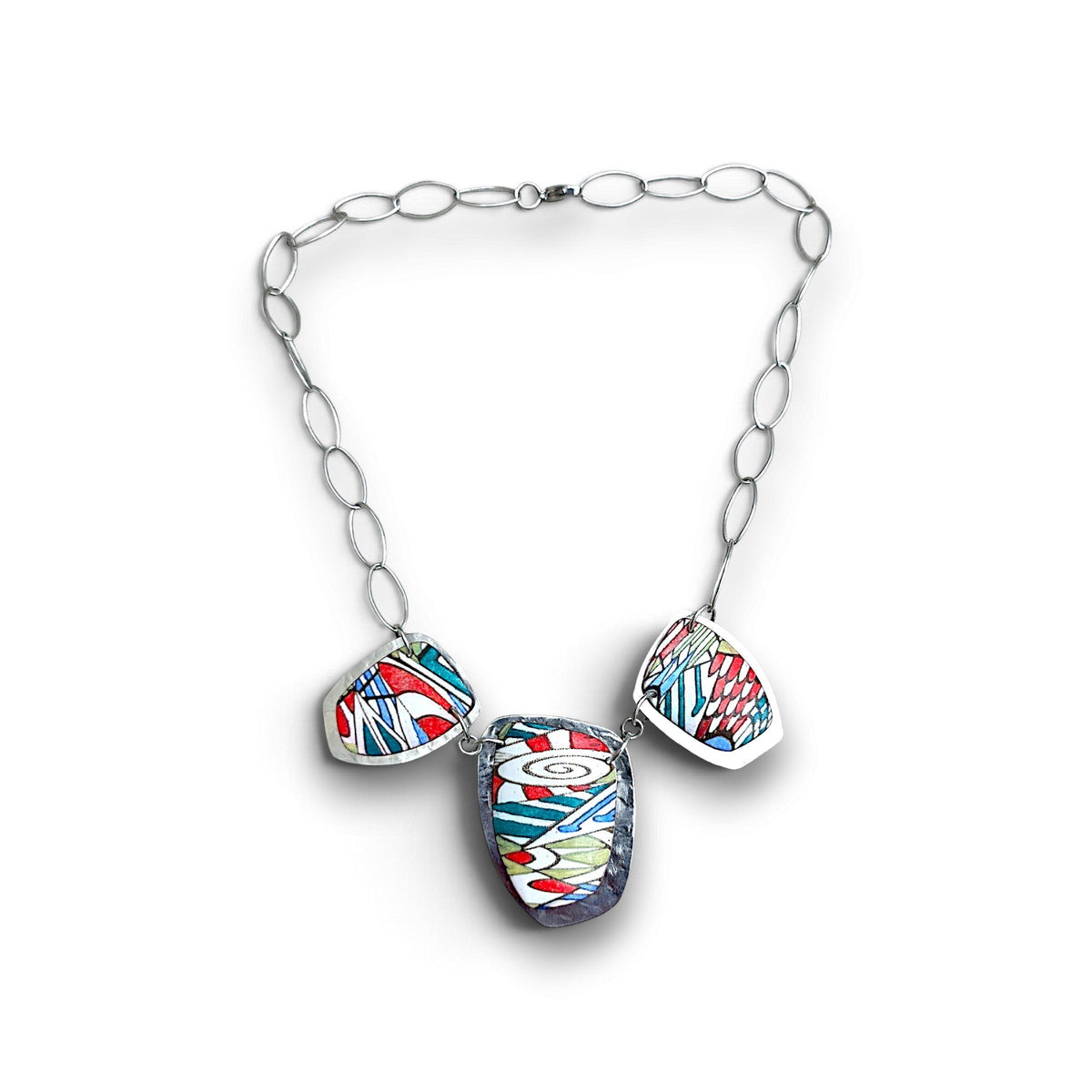 Artisan Kaleidoscope Mosaic Necklace