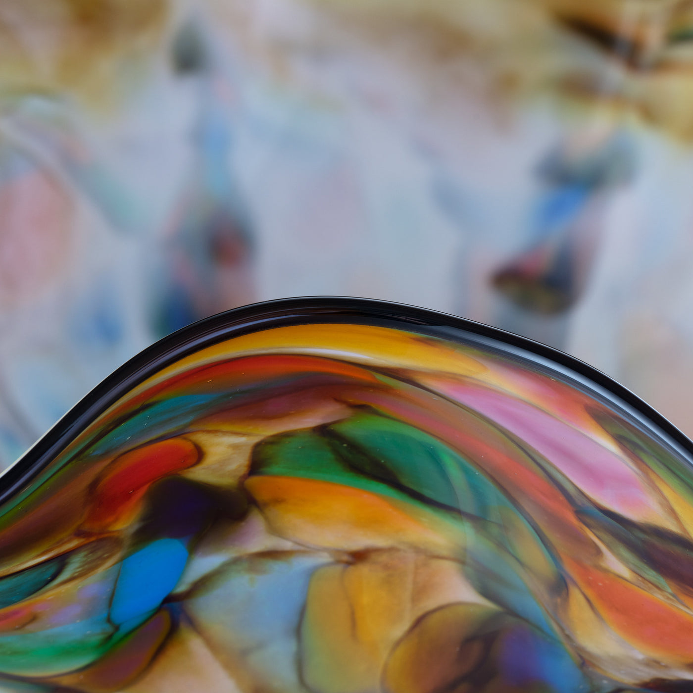 Rainbow Tall Wave Vase