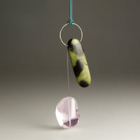 Rose Quartz and Agate Lariat