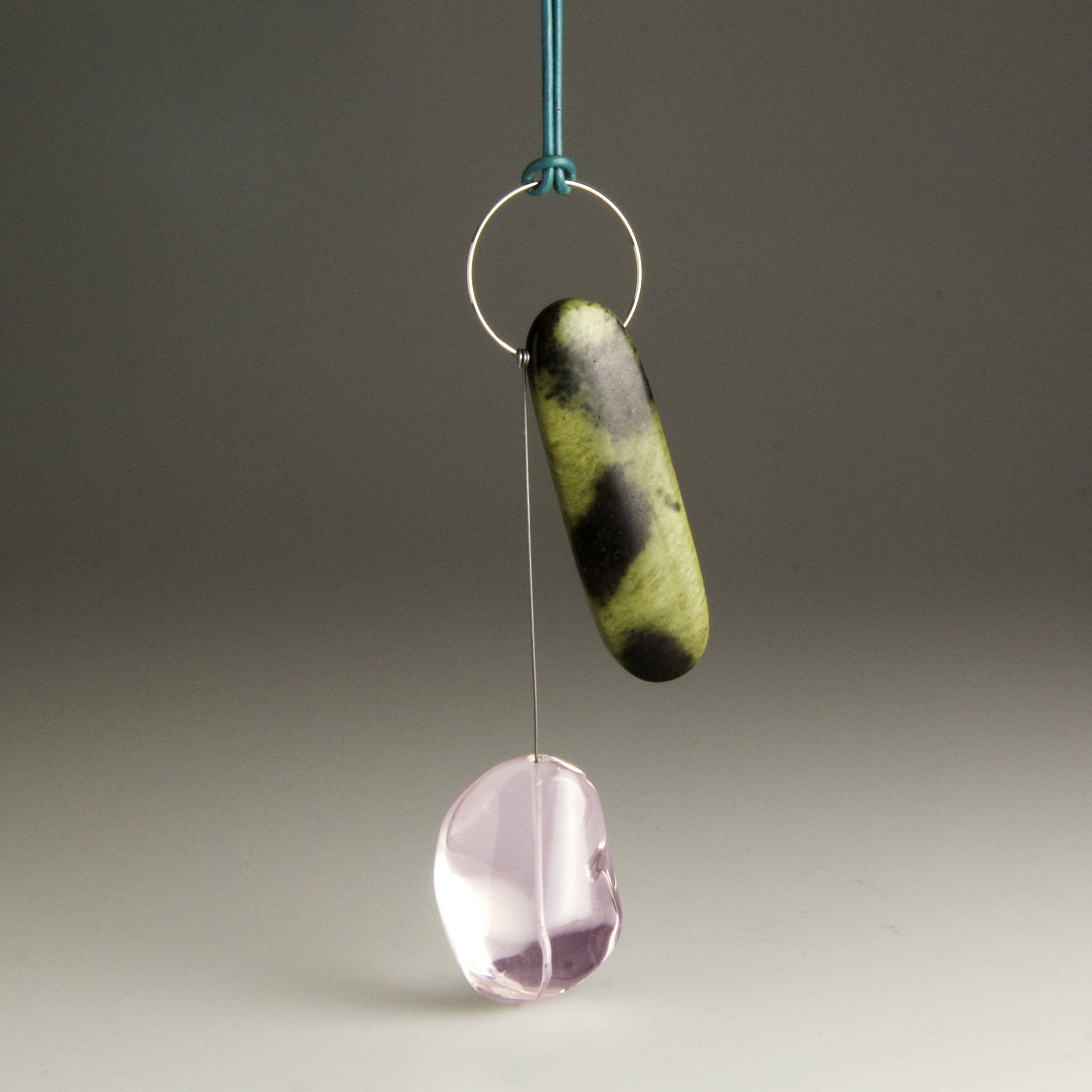 Rose Quartz and Agate Lariat