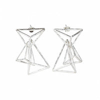 Textured Triangle Earrings