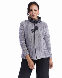 White Tweed/Black
