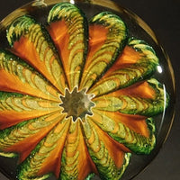 Topaz and Aventurine Paperweight by The Glass Forge