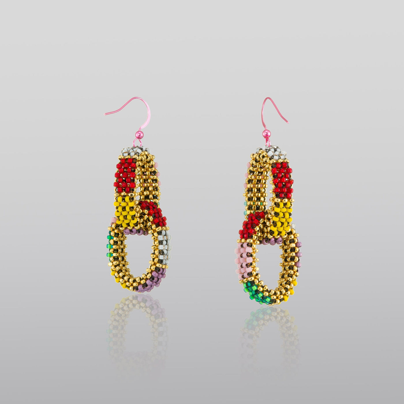 Harlequin Double Chain Earrings