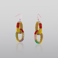 Harlequin Double Chain Earrings