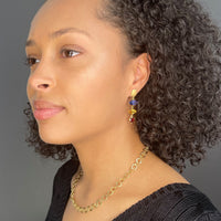 Gold Jewel Drop Earrings