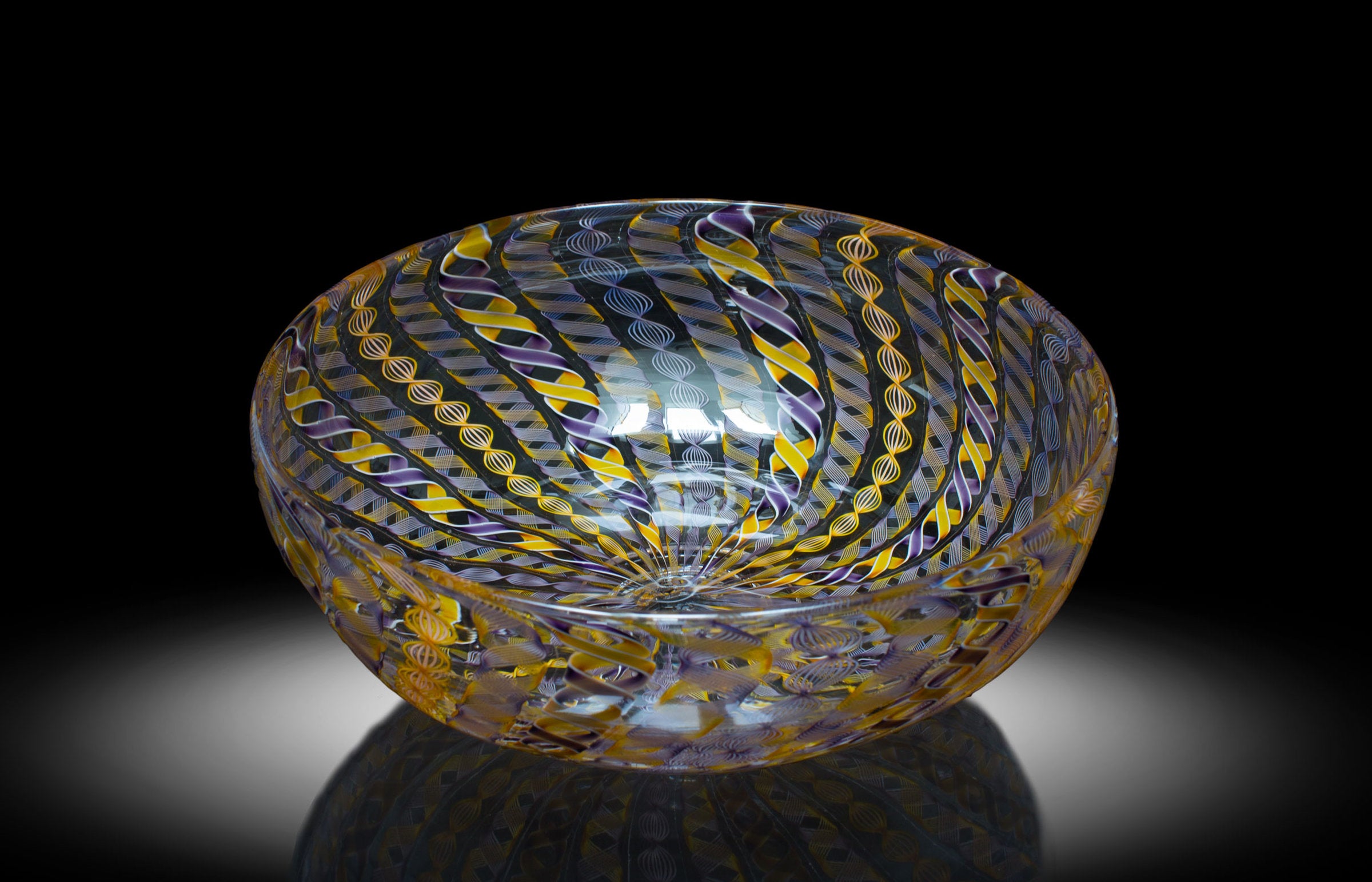 Zanfirico Gold And Purple Bowl