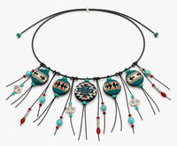 Southwestern Reversible Textile Necklace
