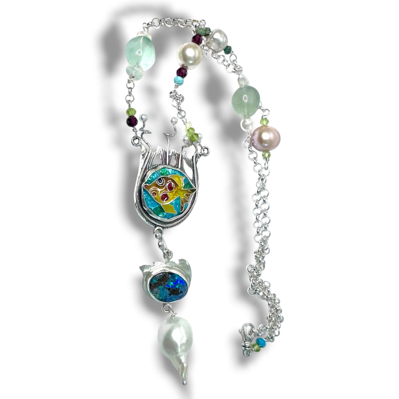 Polka Dot Fish Necklace