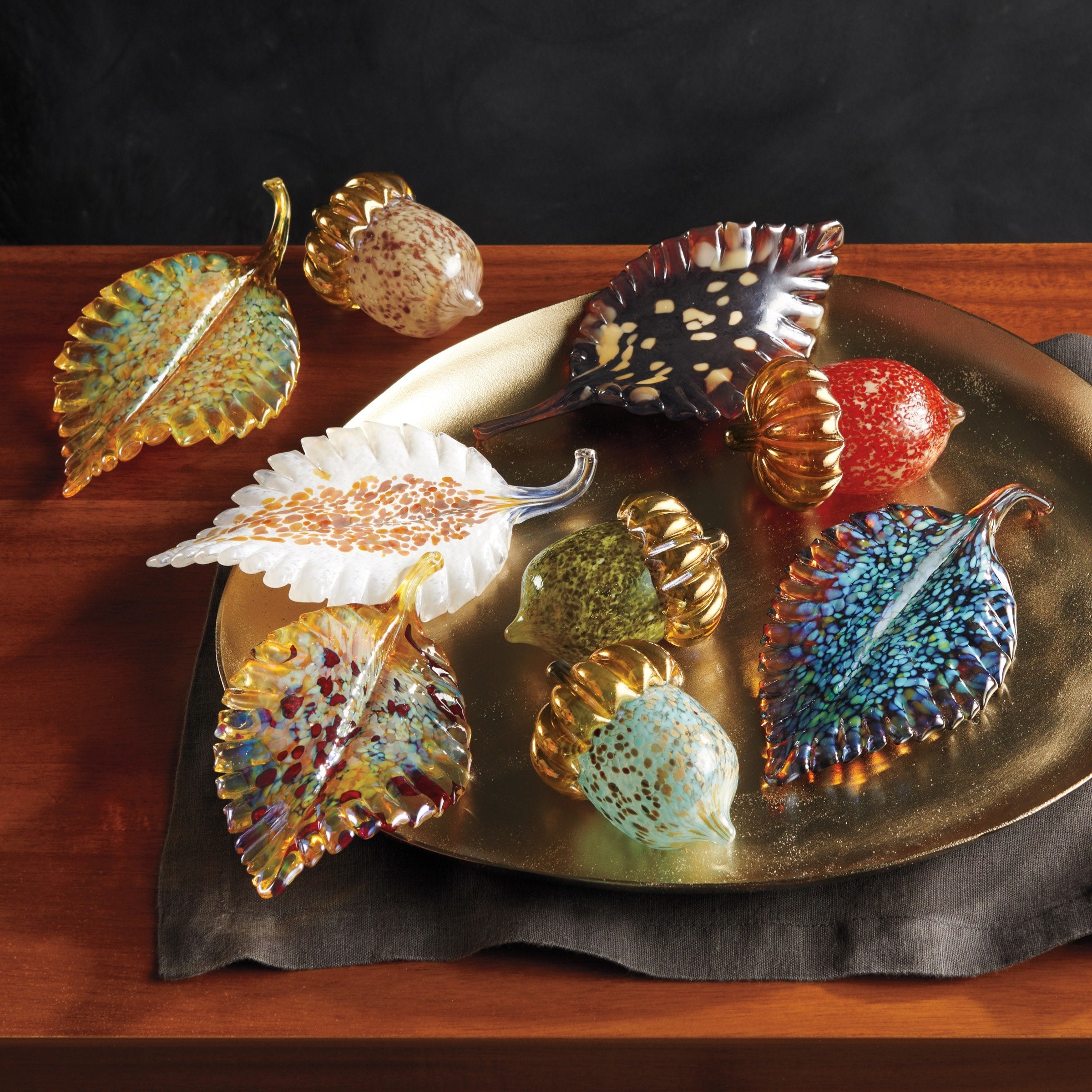 shown with fall leaves group