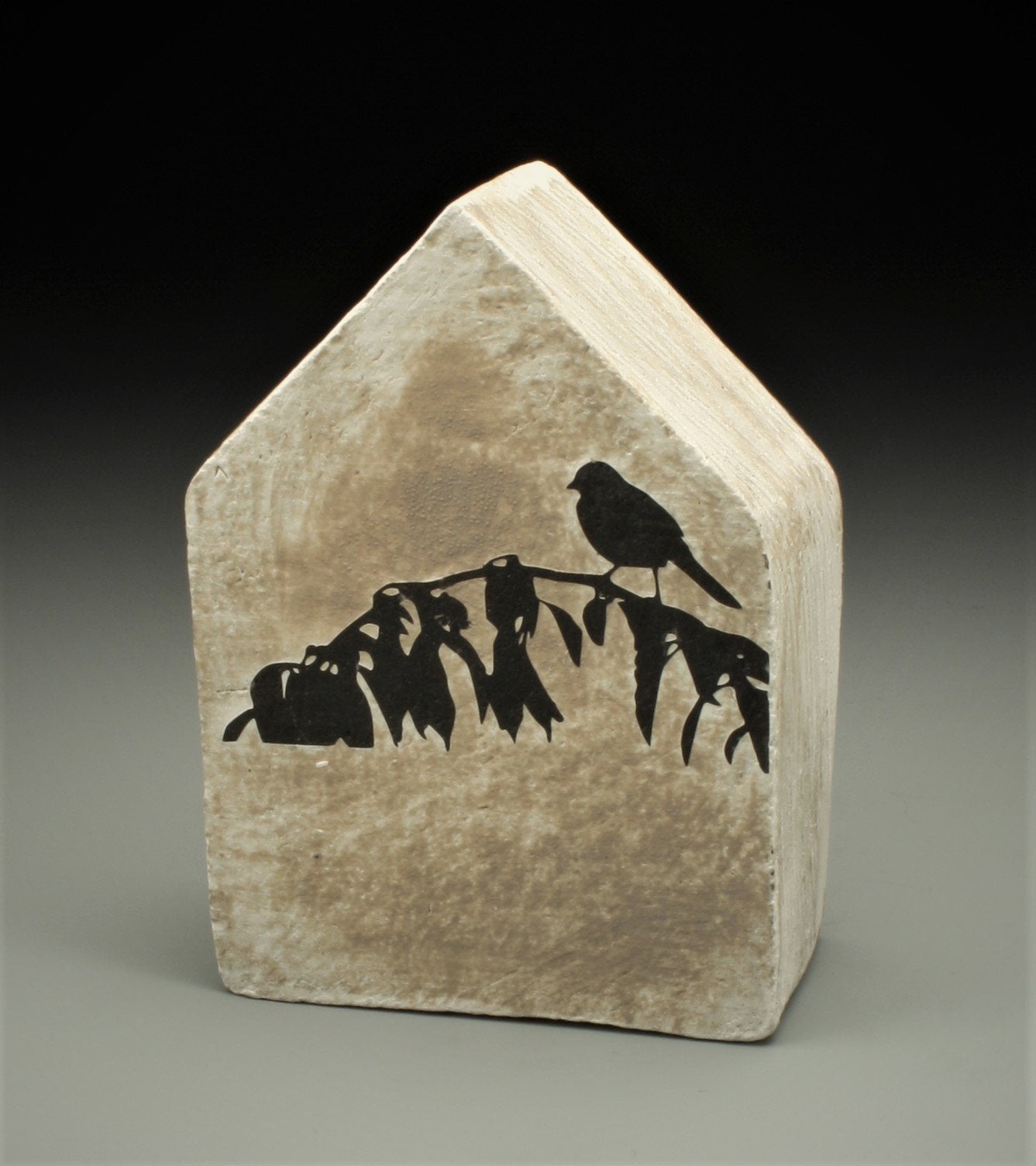 House with Bird in Silhouette