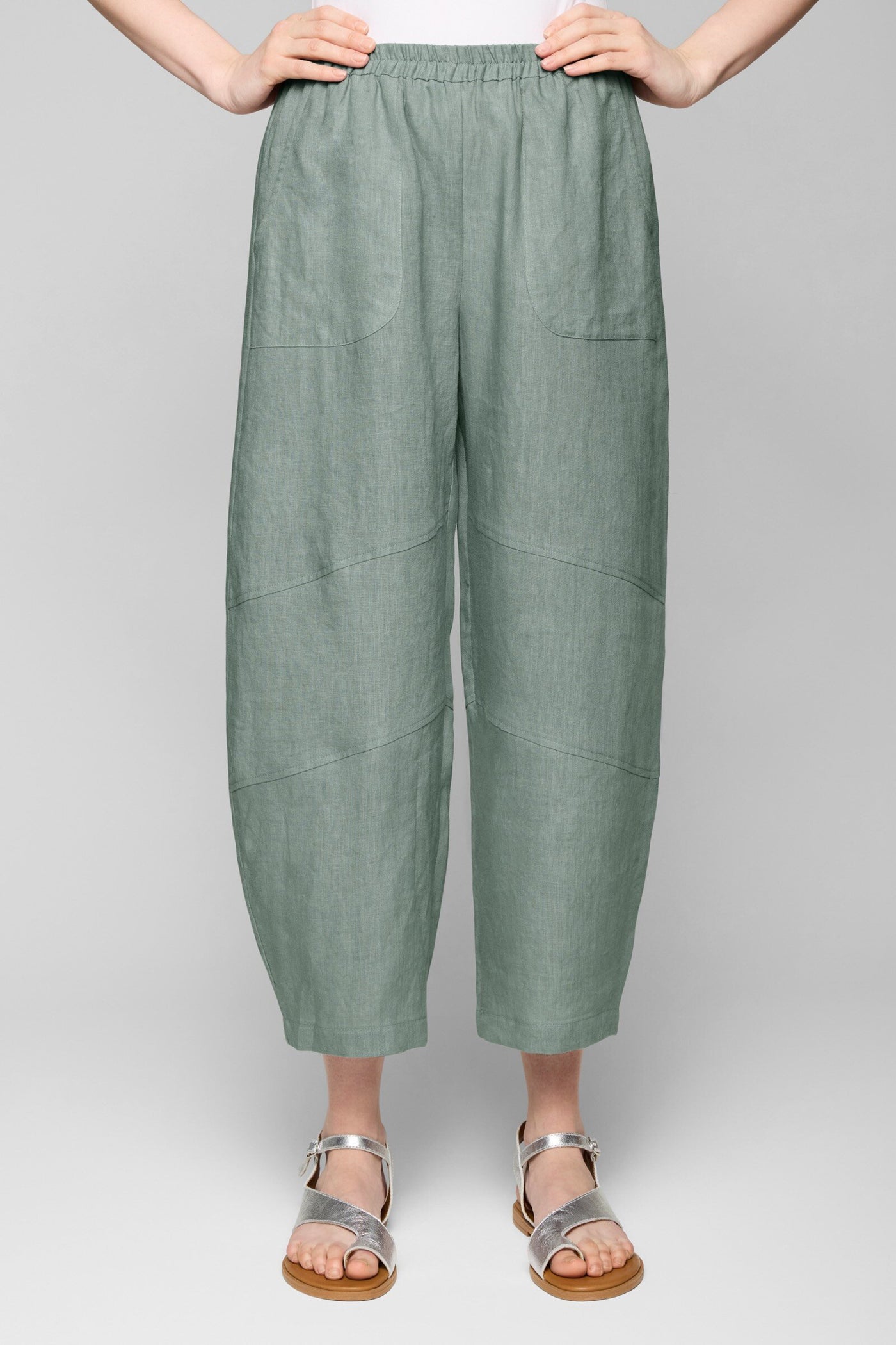 Linen Barrel Leg Pant