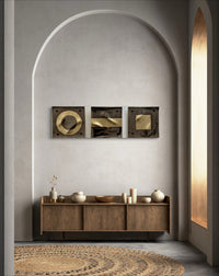 Circle, Line, Square in Palladium and Gold