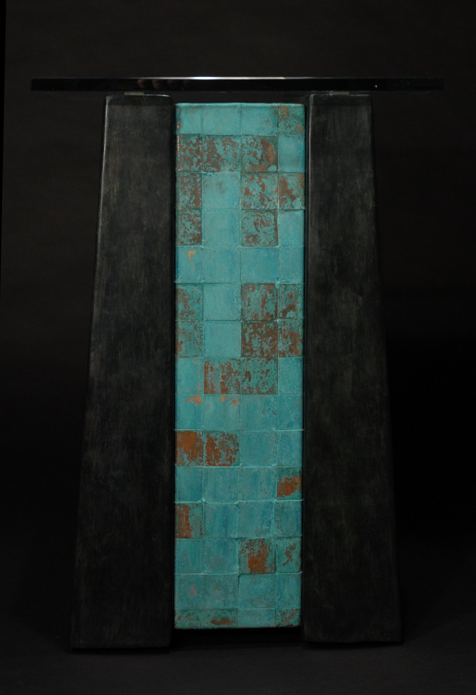 Mayan Pillar Pedestal Table