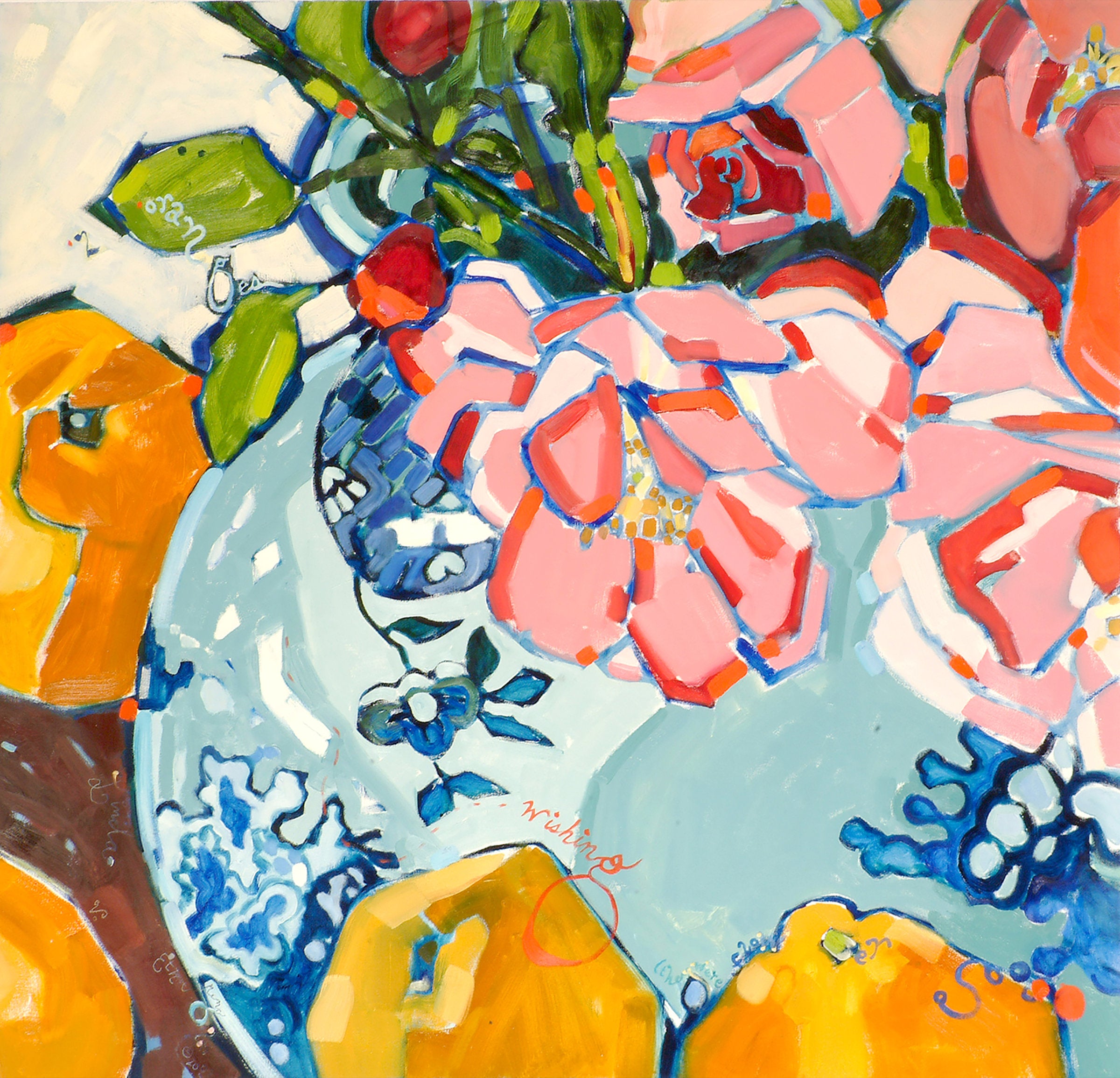 Two Oranges Wishing They were Flowers