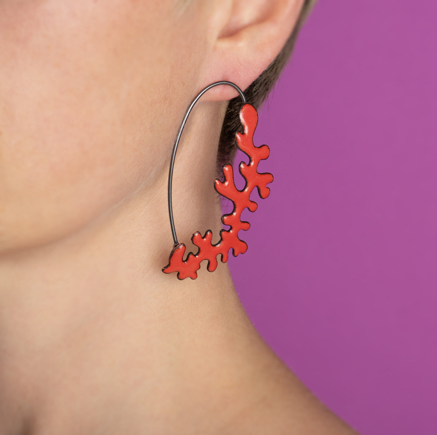 Coral Frame Earrings