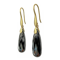 Black Spinel Briolette Dancing Earrings