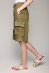 Pure Linen Eyelet Talia Short