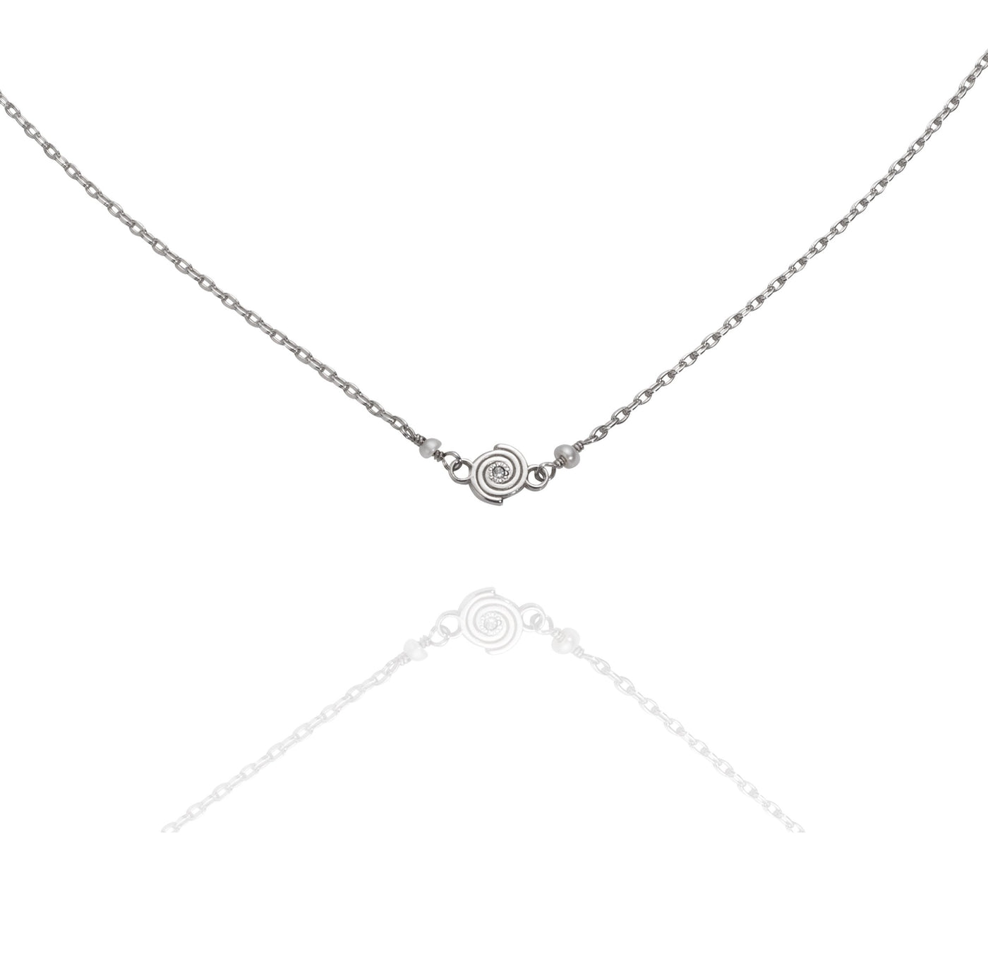 Single Spiral Necklace in Argentium Silver