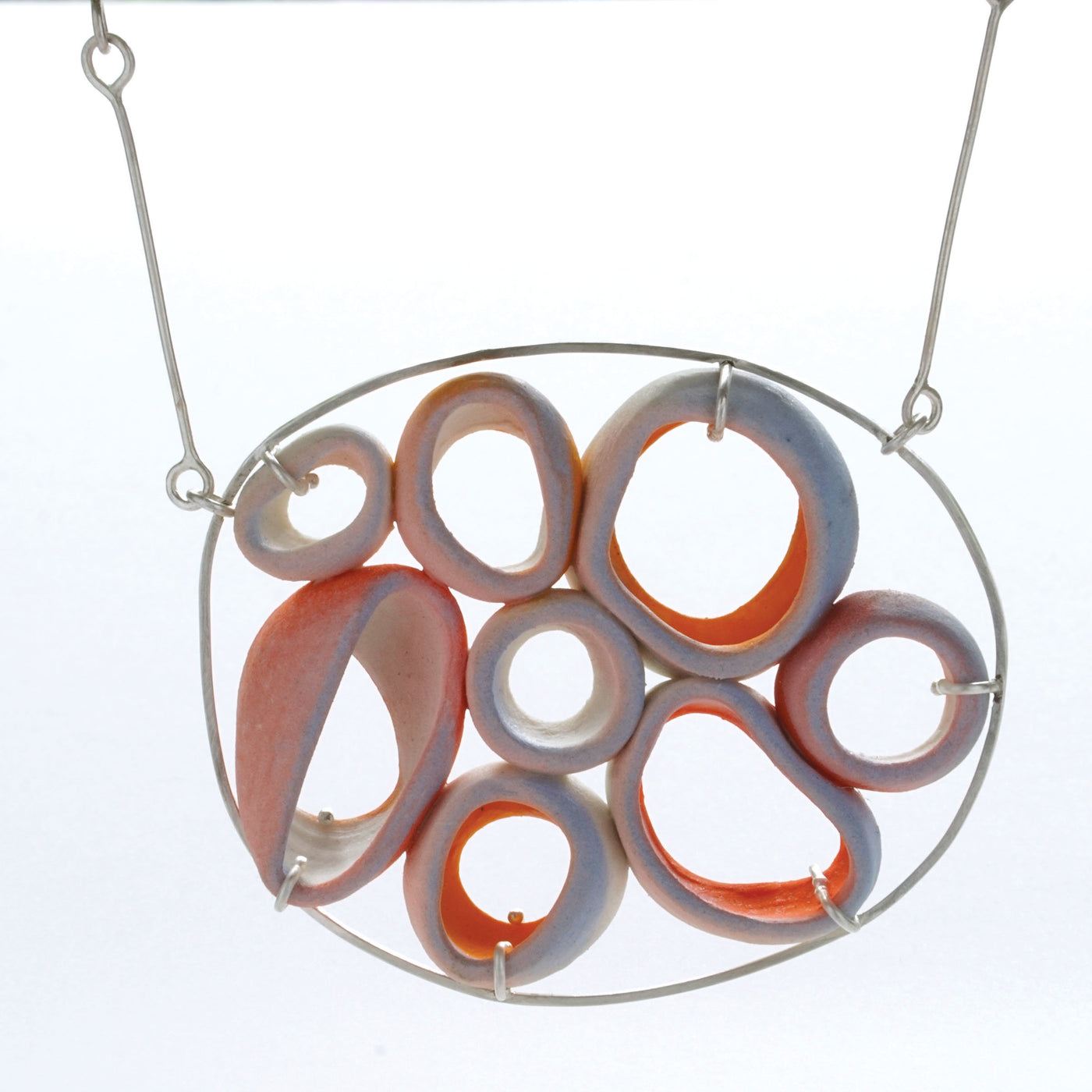 Blue & Peach Necklace