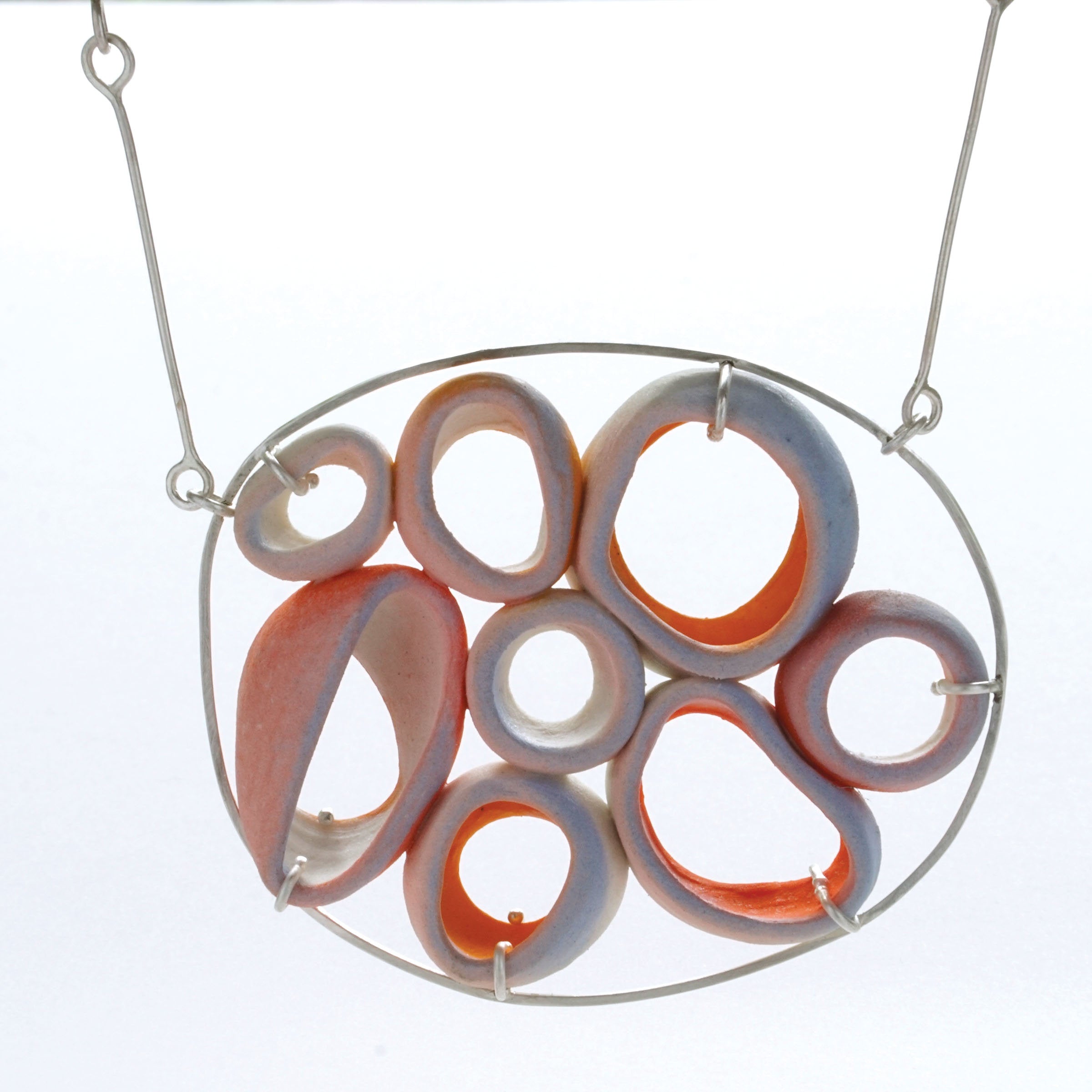 Blue & Peach Necklace
