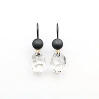 Alpine Quartz & Oxidized Buttons Earrings