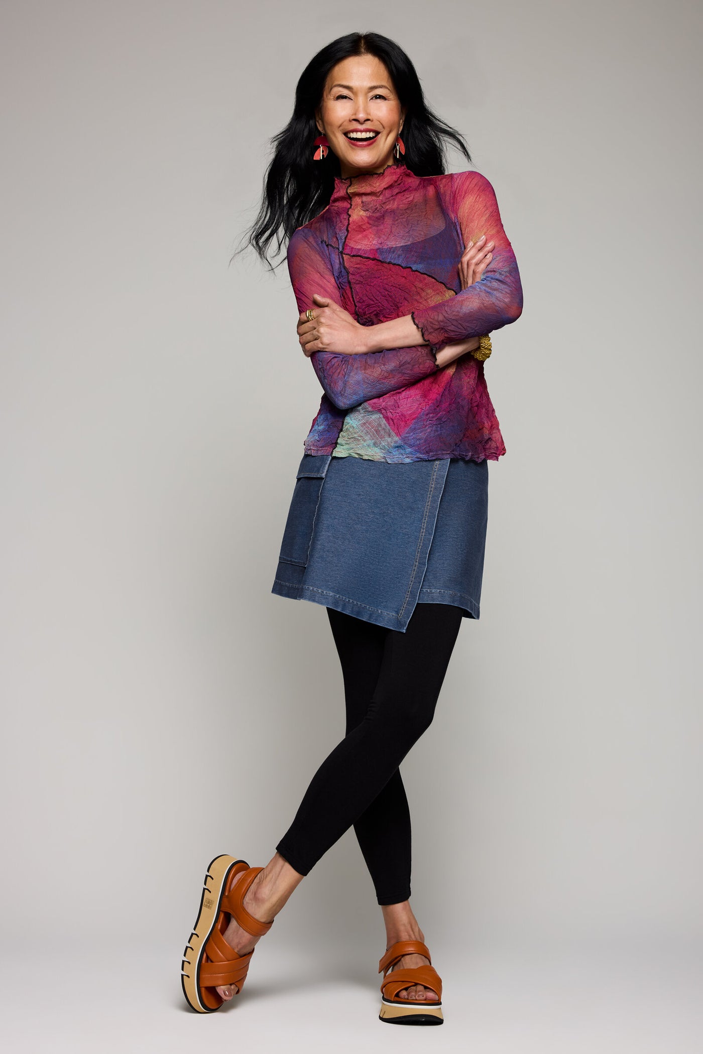 Dream Knit Denim Wrap Leggings