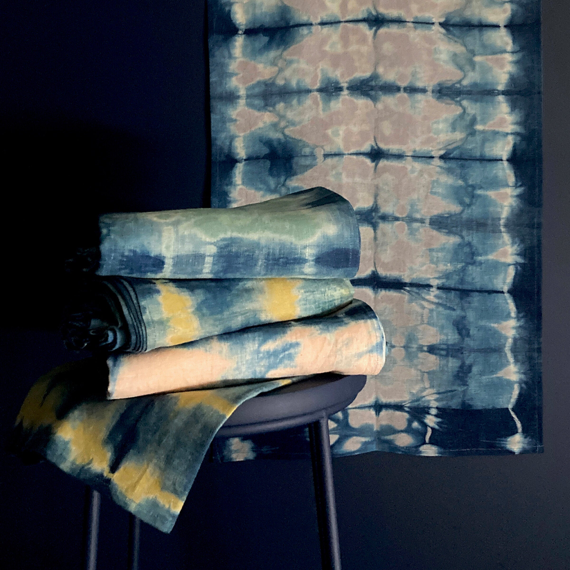 Indigo Ripple Table Runner