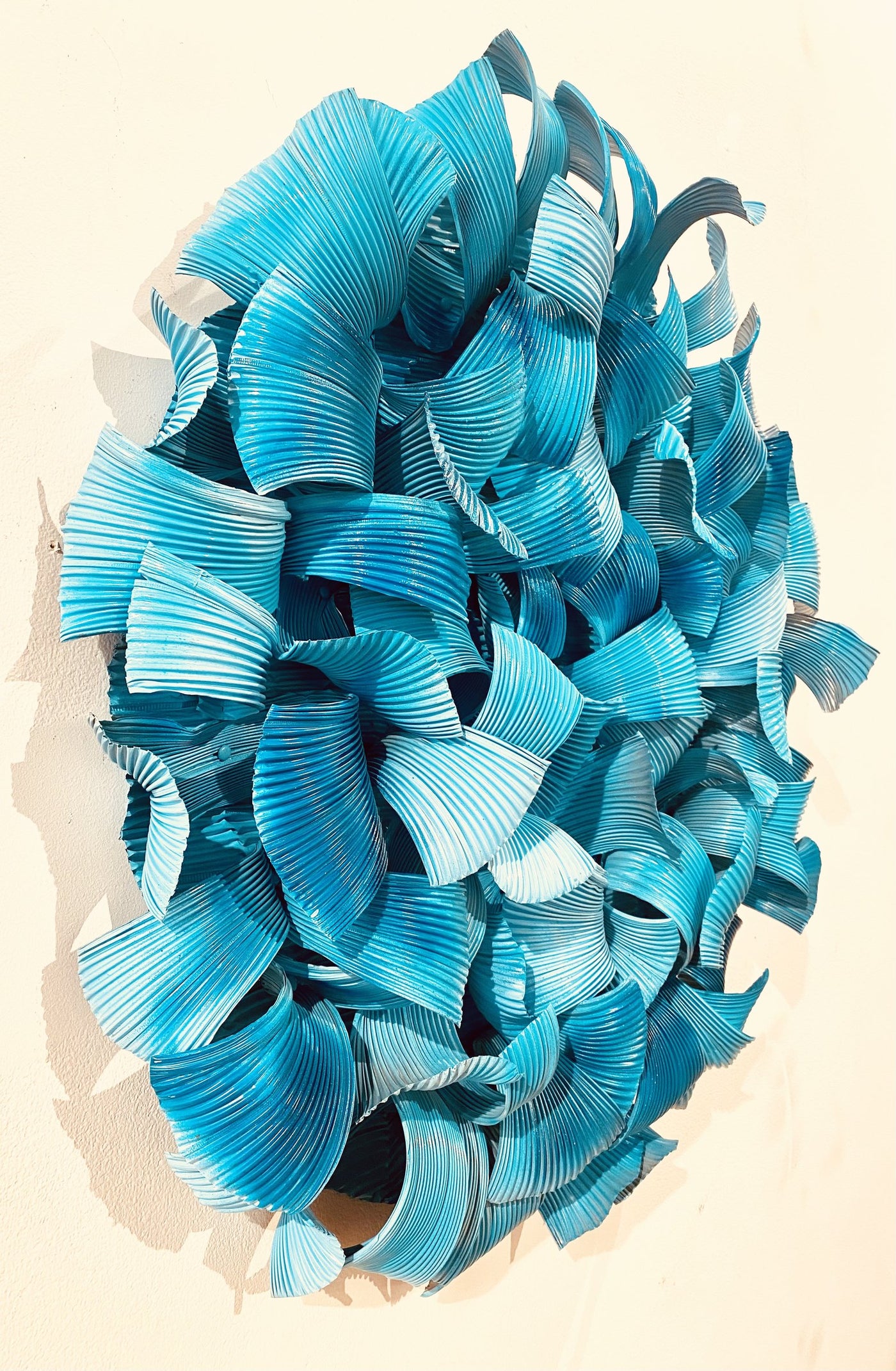 Sky Blue Metal Wall Sculpture