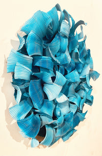 Sky Blue Metal Wall Sculpture