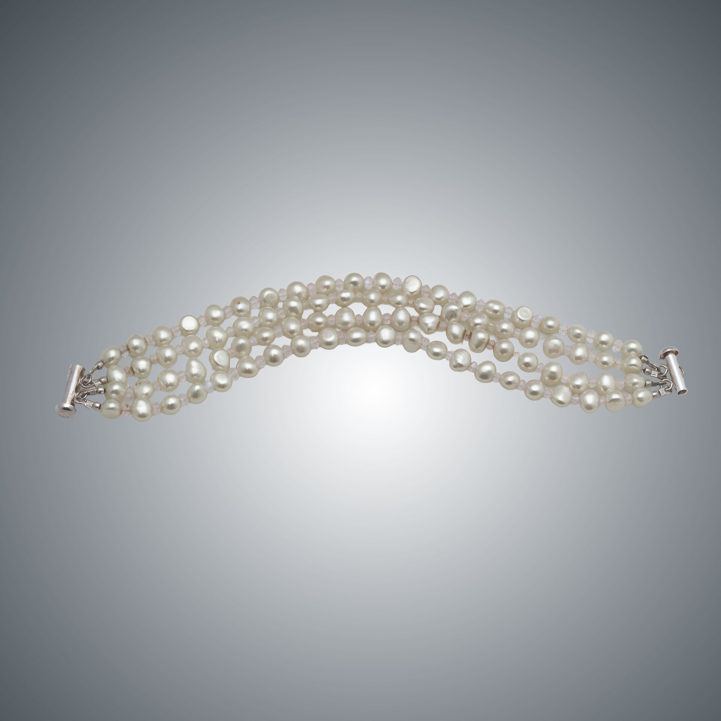 Freshwater Pearl and Crystal Quartz Bracelet