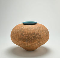 Orange and Teal Dot Vessel