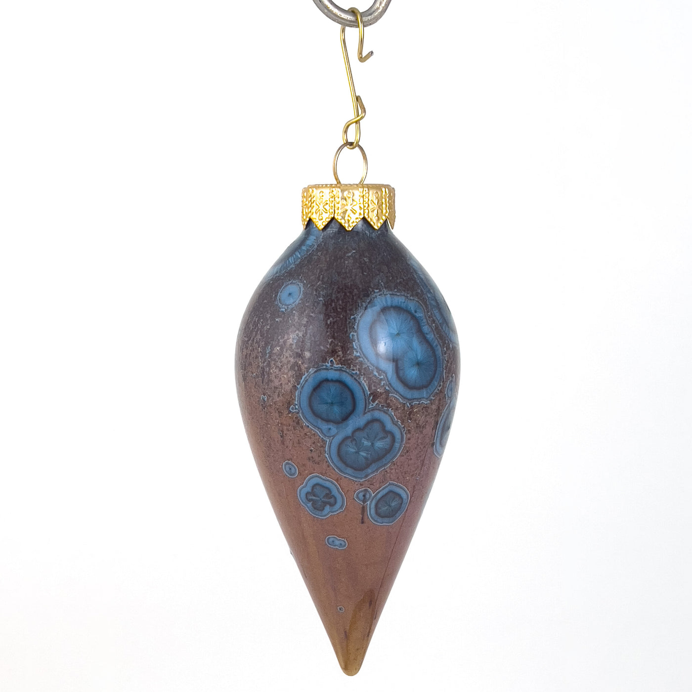 Crystalline Teardrop Ornament, Nickel Sorbet