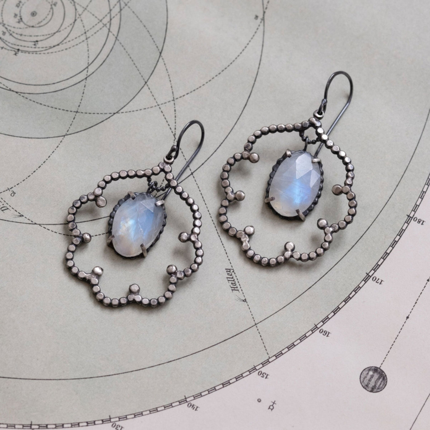 Moonstone Cloud Earrings