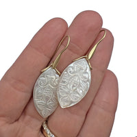 Mother-of-Pearl Marquise Trapeze Earrings