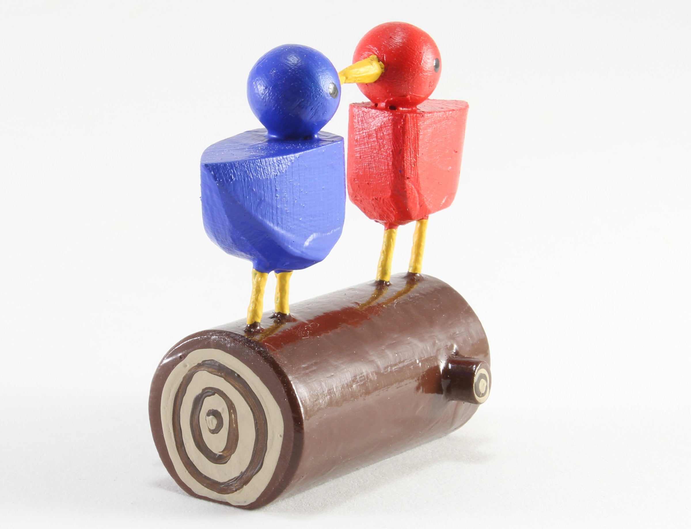 Lovebirds on a Log