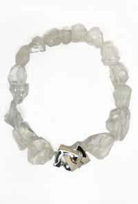 Rock Quartz Interlocking Clasp Necklace