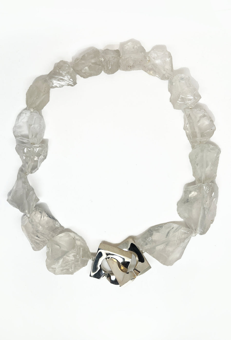 Rock Quartz Interlocking Clasp Necklace