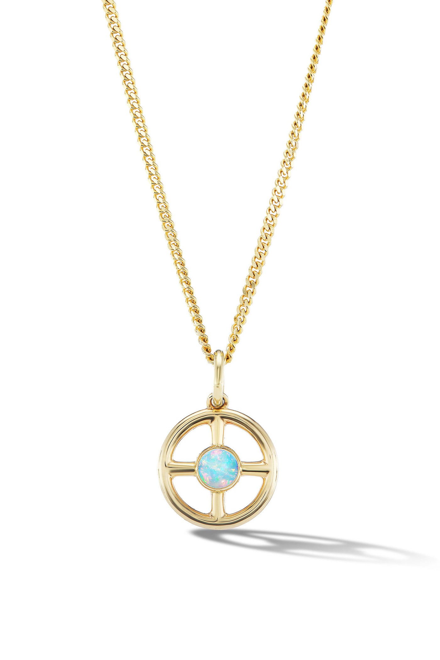 Solar Opal Pendant Necklace