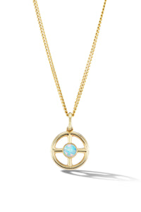 Solar Opal Pendant Necklace
