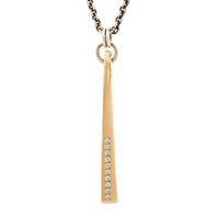Forged Gold Stick Pendant