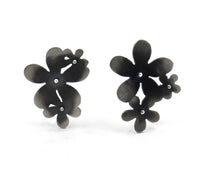 Flower Canopy Asymmetrical Stud Earrings