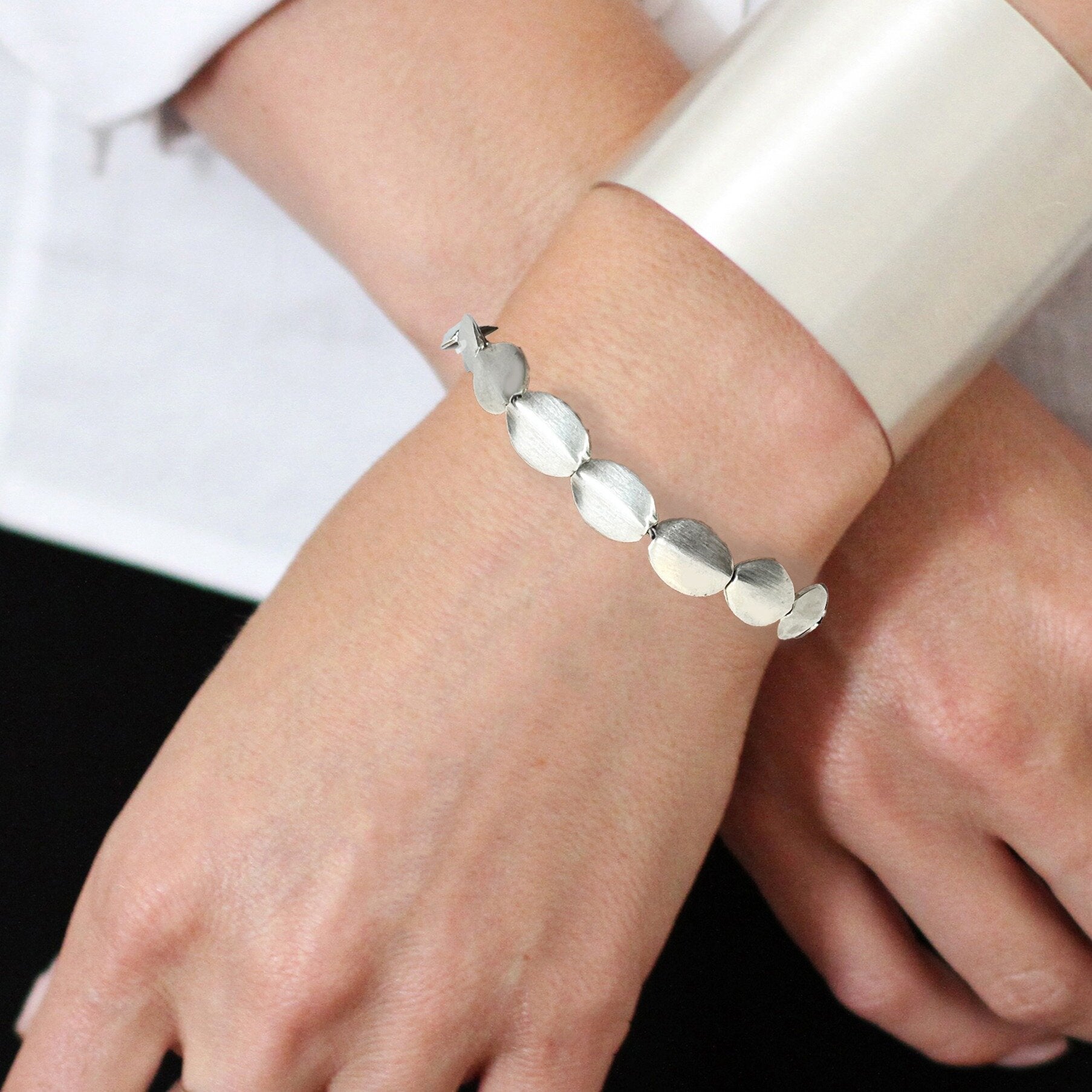 Silver Petal Bracelet